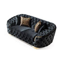 Nova Wholesale Furniture Lupino Stationary Fabric Loveseat Lupino Loveseat - Black IMAGE 1