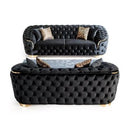 Nova Wholesale Furniture Lupino Stationary Fabric Loveseat Lupino Loveseat - Black IMAGE 2