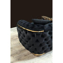 Nova Wholesale Furniture Lupino Stationary Fabric Loveseat Lupino Loveseat - Black IMAGE 3