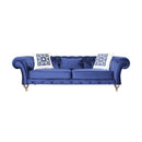 Nova Wholesale Furniture Loretta Stationary Fabric Sofa Loretta Sofa - Blue IMAGE 1