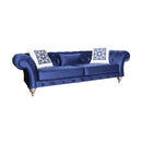 Nova Wholesale Furniture Loretta Stationary Fabric Sofa Loretta Sofa - Blue IMAGE 2