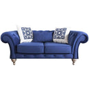 Nova Wholesale Furniture Loretta Stationary Fabric Loveseat Loretta Loveseat - Blue IMAGE 2