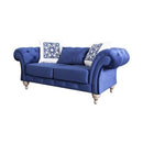 Nova Wholesale Furniture Loretta Stationary Fabric Loveseat Loretta Loveseat - Blue IMAGE 3