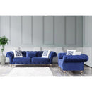 Nova Wholesale Furniture Loretta Stationary Fabric Loveseat Loretta Loveseat - Blue IMAGE 6