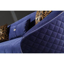 Nova Wholesale Furniture Aster Stationary Fabric Sofa Aster Sofa - Blue IMAGE 11