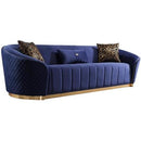 Nova Wholesale Furniture Aster Stationary Fabric Sofa Aster Sofa - Blue IMAGE 2