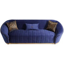 Nova Wholesale Furniture Aster Stationary Fabric Loveseat Aster Loveseat - Blue IMAGE 1