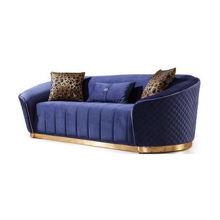 Nova Wholesale Furniture Aster Stationary Fabric Loveseat Aster Loveseat - Blue IMAGE 2