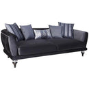 Nova Wholesale Furniture Lisbet Stationary Fabric Sofa Lisbet Sofa - Black IMAGE 3