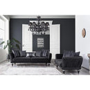 Nova Wholesale Furniture Lisbet Stationary Fabric Loveseat Lisbet Loveseat - Black IMAGE 7