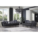 Nova Wholesale Furniture Lisbet Stationary Fabric Loveseat Lisbet Loveseat - Black IMAGE 8