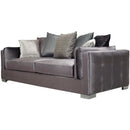 Nova Wholesale Furniture Lisbet Stationary Fabric Loveseat Clara CLARA GRAY Loveseat - Grey IMAGE 1