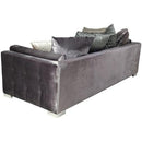 Nova Wholesale Furniture Lisbet Stationary Fabric Loveseat Clara CLARA GRAY Loveseat - Grey IMAGE 4
