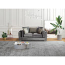 Nova Wholesale Furniture Lisbet Stationary Fabric Loveseat Clara CLARA GRAY Loveseat - Grey IMAGE 7