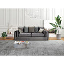 Nova Wholesale Furniture Lisbet Stationary Fabric Loveseat Clara CLARA GRAY Loveseat - Grey IMAGE 8