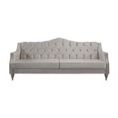Nova Wholesale Furniture Lotus Stationary Fabric Sofa Lotus LOTUS IVORY NAILHEAD Sofa - Ivory IMAGE 1