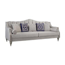 Nova Wholesale Furniture Lotus Stationary Fabric Sofa Lotus LOTUS IVORY NAILHEAD Sofa - Ivory IMAGE 2