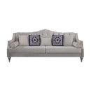 Nova Wholesale Furniture Lotus Stationary Fabric Sofa Lotus LOTUS IVORY NAILHEAD Sofa - Ivory IMAGE 3