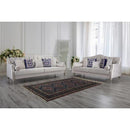 Nova Wholesale Furniture Lotus Stationary Fabric Loveseat Lotus LOTUS IVORY NAILHEAD Loveseat - Ivory IMAGE 6