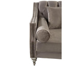 Nova Wholesale Furniture Lotus Stationary Fabric Loveseat Lotus LOTUS MOCHA NAILHEAD Loveseat - Mocha IMAGE 4