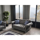 Nova Wholesale Furniture Juliette Stationary Fabric Loveseat Juliette Loveseat - Grey IMAGE 4