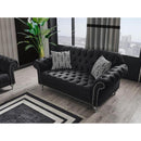 Nova Wholesale Furniture Juliette Stationary Fabric Loveseat Juliette Loveseat - Black IMAGE 3