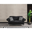 Nova Wholesale Furniture Juliette Stationary Fabric Loveseat Juliette Loveseat - Black IMAGE 4