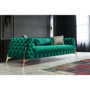 Nova Wholesale Furniture Iris Stationary Fabric Sofa Iris IRIS-GREEN Sofa - Green IMAGE 8