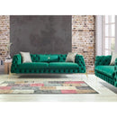 Nova Wholesale Furniture Iris Stationary Fabric Sofa Iris IRIS-GREEN Sofa - Green IMAGE 9