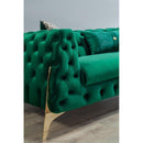 Nova Wholesale Furniture Iris Stationary Fabric Loveseat Iris IRIS-GREEN Loveseat - Green IMAGE 5