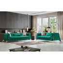 Nova Wholesale Furniture Iris Stationary Fabric Loveseat Iris IRIS-GREEN Loveseat - Green IMAGE 8