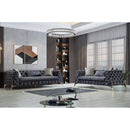 Nova Wholesale Furniture Iris Stationary Fabric Sofa Iris IRIS-GRAY Sofa - Charcoal IMAGE 11