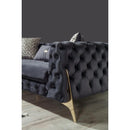 Nova Wholesale Furniture Iris Stationary Fabric Sofa Iris IRIS-GRAY Sofa - Charcoal IMAGE 4