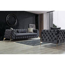 Nova Wholesale Furniture Iris Stationary Fabric Sofa Iris IRIS-GRAY Sofa - Charcoal IMAGE 9