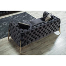 Nova Wholesale Furniture Iris Stationary Fabric Loveseat Iris IRIS-GRAY Loveseat - Charcoal IMAGE 2