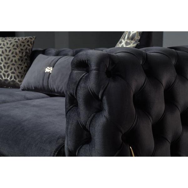 Nova Wholesale Furniture Iris Stationary Fabric Loveseat Iris IRIS-GRAY Loveseat - Charcoal IMAGE 8