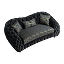 Nova Wholesale Furniture Dalia Stationary Fabric Loveseat Dalia DALIA-BLACK Loveseat - Black IMAGE 1