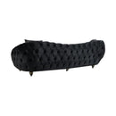 Nova Wholesale Furniture Dalia Stationary Fabric Loveseat Dalia DALIA-BLACK Loveseat - Black IMAGE 3