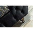 Nova Wholesale Furniture Dalia Stationary Fabric Loveseat Dalia DALIA-BLACK Loveseat - Black IMAGE 5