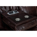 Happy Homes Abigail Reclining Leather Look Sofa Abigail - Brown IMAGE 2