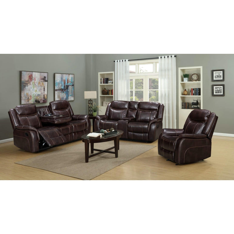 Happy Homes Abigail Rocker Leather Look Recliner Abigail - Brown IMAGE 2