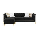 New Era Innovations Zia Fabric 2 pc Sectional Zia S8181 Reversible Chaise Sectional - Black IMAGE 1