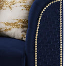 New Era Innovations Zia Fabric 2 pc Sectional Zia S8181 Reversible Chaise Sectional - Blue IMAGE 2