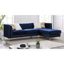 New Era Innovations Zia Fabric 2 pc Sectional Zia S8181 Reversible Chaise Sectional - Blue IMAGE 5