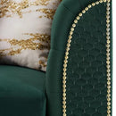 New Era Innovations Zia Fabric 2 pc Sectional Zia S8181 Reversible Chaise Sectional - Emerald IMAGE 2