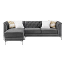 New Era Innovations Zia Fabric 2 pc Sectional Zia S8181 Reversible Chaise Sectional - Grey IMAGE 1
