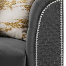 New Era Innovations Zia Fabric 2 pc Sectional Zia S8181 Reversible Chaise Sectional - Grey IMAGE 2