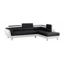 New Era Innovations Izzi Fabric 2 pc Sectional Izzi S4545 Sectional - Black & White Accent IMAGE 1