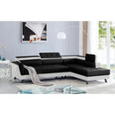 New Era Innovations Izzi Fabric 2 pc Sectional Izzi S4545 Sectional - Black & White Accent IMAGE 3