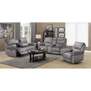 Happy Homes Victoria Reclining Fabric Loveseat with Console Victoria Reclining Loveseat - Grey IMAGE 2